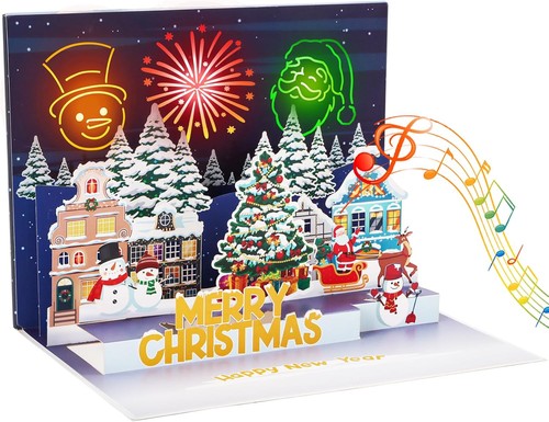 Musical christmas cards light - christmas,