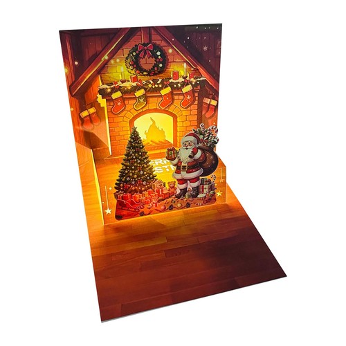 Christmas card with - christmas, led
