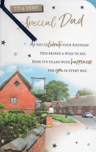 Dad birthday card large - dad,