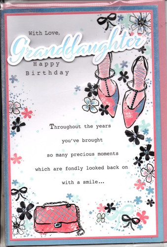 Granddaughter birthday card - birthday,