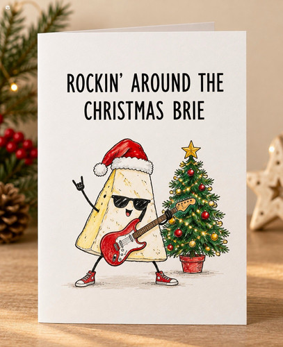Funny christmas card rockin - christmas,