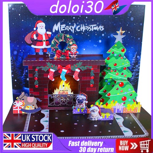 Christmas card pop - up, with