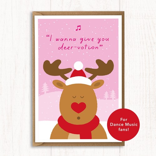 Funny christmas card for - card, dance