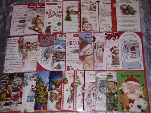 Grandson christmas card - grandson,