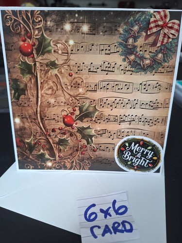 Christmas card holly - card,,