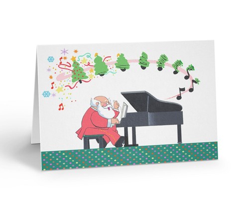 Christmas cards piano - cards,