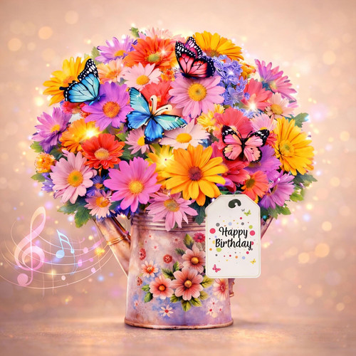 Pop birthday card with - birthday,