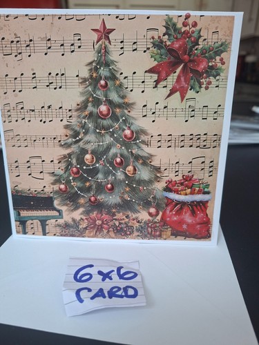 Christmas card tree music - card,,
