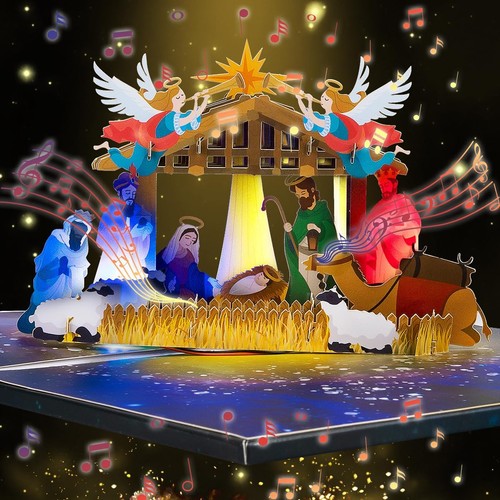 Musical christmas card with - christmas,
