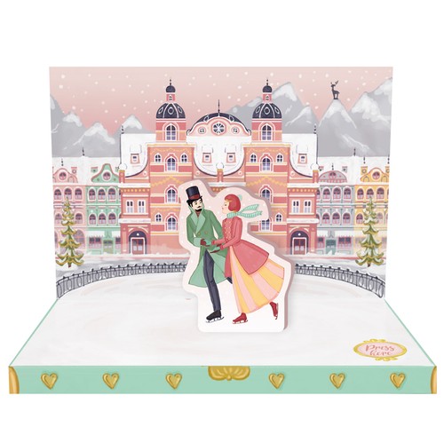 Winter dream music box card - winter's,