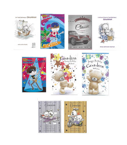 Grandson birthday card adult - card,