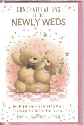 Wedding day card large cute - card,