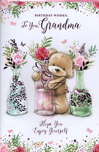 Grandma birthday card - card, large