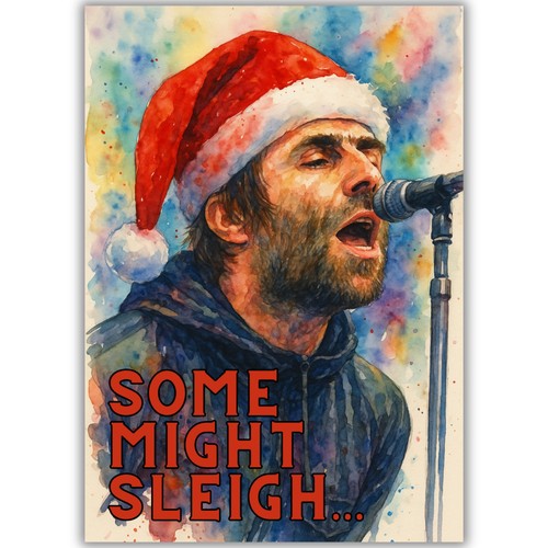 Oasis christmas card liam - oasis,