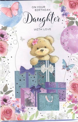 Daughter birthday card large - birthday,
